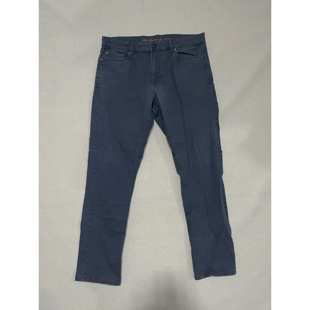 Weatherproof Vintage Jeans Mens 34x32 Blue Denim‎ Cotton Stretch Straight Leg